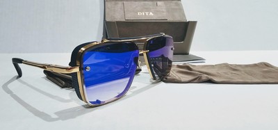 DITA MACH-SIX DTS-121-62-06 TITANIUM Gold BLUE Frame BLUE GRAY Gradient 
