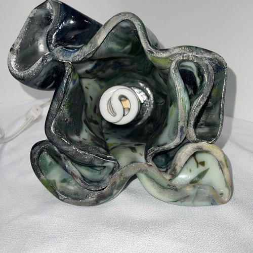 Handmade Very Unique Blown Or Draped Pendant Light. - Picture 17 of 17