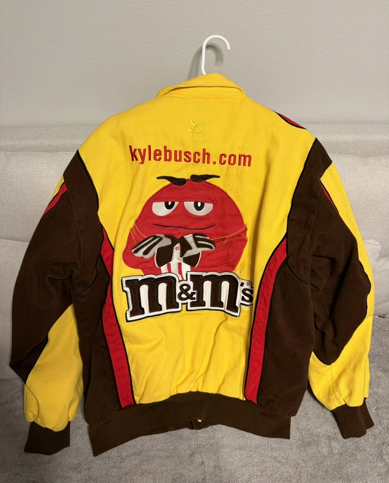 CHAQUETA DE CARRERAS M&M'S CHASE AUTHENTICICS KYLE BUSCH NASCAR DE COLECCIÓN TALLA GRANDE Foto 2 de 4