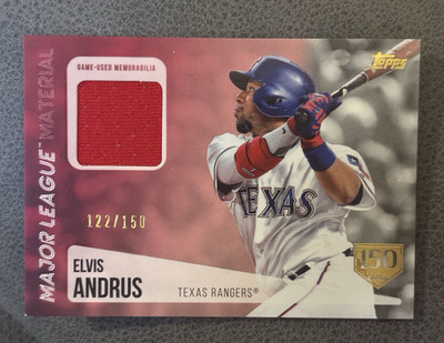 Topps 2019 Major League Material Relics Elvis Andrus #MLM-EA /150, Rangers MLB