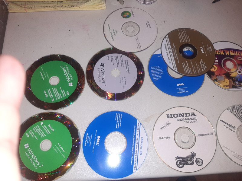 Lot of 18 Vintage Windows vista 7 other CD-R Software dell honda point of sale