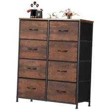  Dresser for Bedroom, 8 11.8"D x 31.5"W x 36.4"H (8 Drawers) Classic Rust Brown