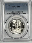 1944 Walking Liberty Half Dollar PCGS MS66 Blazing White