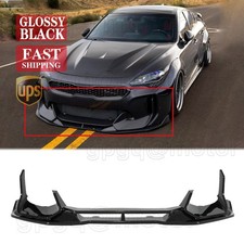 For Kia Stinger Gt Gt-line 2018-23 Ad Style Gloss Black Front Bumper Lip Spoiler