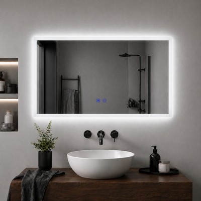 LED Badspiegel mit Demister Touch Sensor 500x700 800x600 1200x700 groß