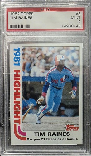 1982 Topps Tim Raines #3 card