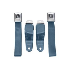 1967-69 Gm Retractable Deluxe Blue Seat Belts Front Camaro Pontiac Firebird