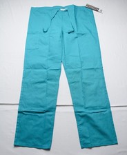 Scrub Zone Unisex Adult's Drawstring Waist Scrub Pants EJ3 Teal Medium NWT