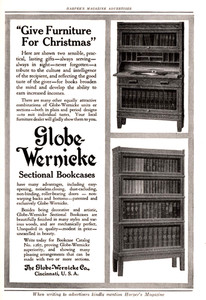 1917 a Globe Wernicke Sectional Bookcase 2 Types Print Ad