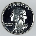 1953 PROOF WASHINGTON QUARTER! INSANELY COOL COIN! SUPER SHINY SILVER! NR #G3685