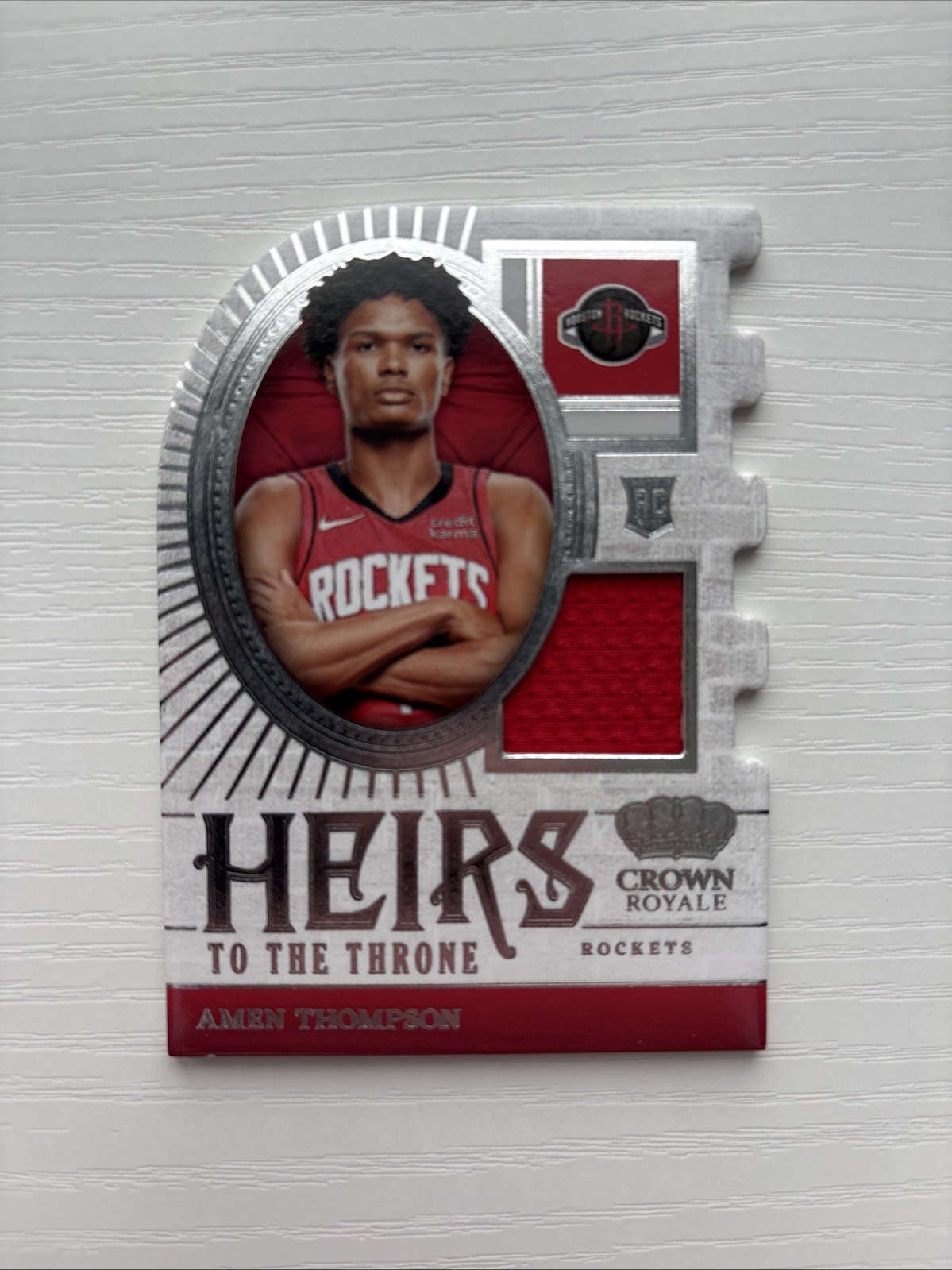 2023-24 Crown Royale Amen Thompson Heirs To The Throne Patch RC Rockets