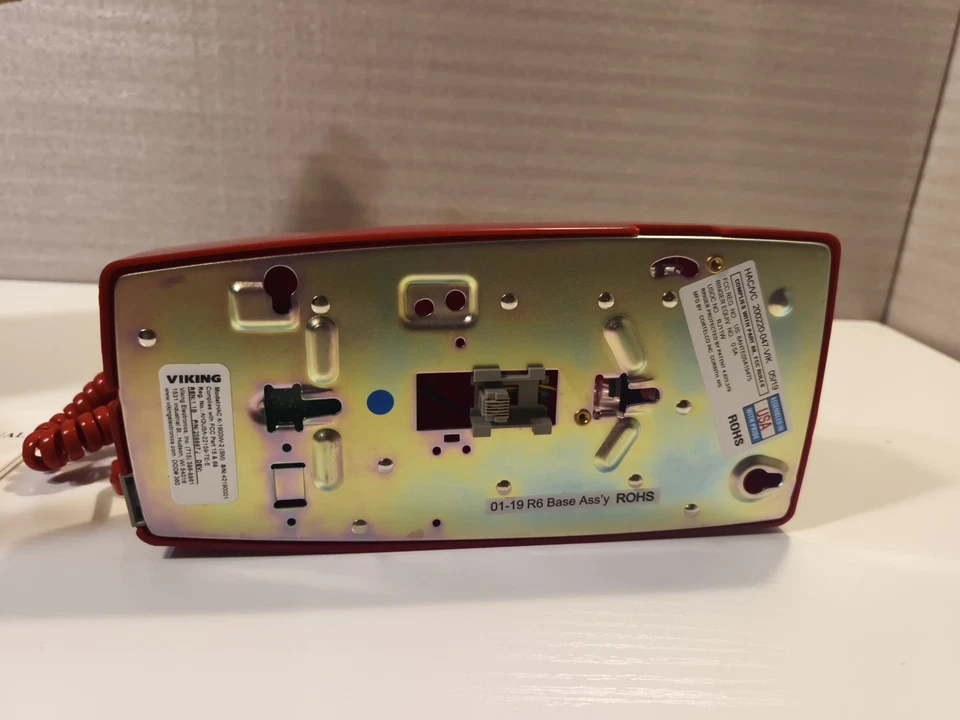 CORTELCO 255447-VBA-20M RED WALL CORDED PHONE VIKING - Image 4 of 4