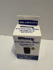 ULTIMAXX AC/DC Rapid Travel Charger, for Canon LPE-10 Battery New in Box