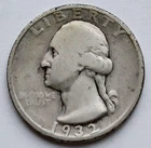 1932-S Washington Silver Quarter VG, Key Date San Francisco 25C coin