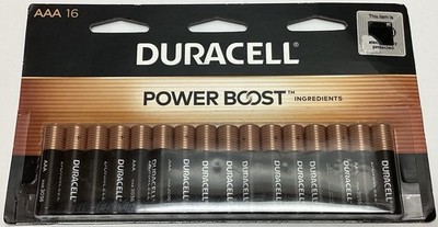 AAA Duracell POWER BOOST Coppertop AAA Alkaline Batteries Pack of 16