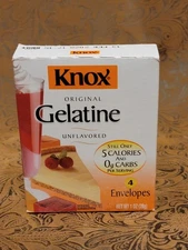 Knox GELATINE Gelatin Original Unflavored - 4 Envelopes - 1 box ↩