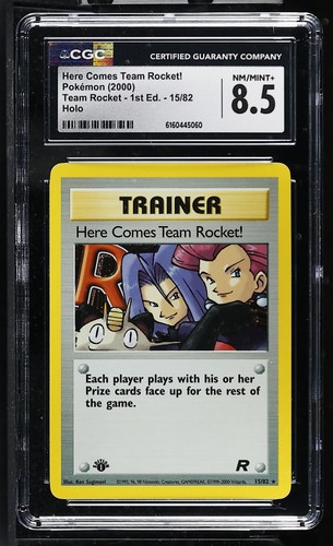 Here Comes Team Rocket! (1st Edition) graded CGC 8.5 for sale on eBay