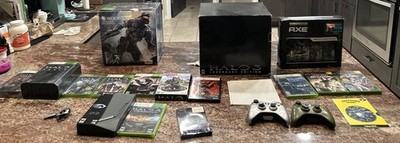 Xbox 360 Slim Halo 4 Edition Console Bundle With Massive Halo Mega Collection!!!
