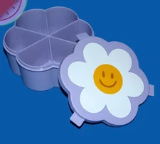 Smiley DAISY Flower Novelty BENTO BOX Purple Bullseye's Playground School Lunch