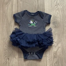 Two Feet Ahead Notre Dame Fighting Irish Newborn Baby Girl Tutu Bodysuit