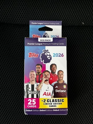 ECO PACK 25 CARDS + 2 LIMITED TOPPS PREMIER LEAGUE 2026 NEW MINT - Photo 1/2