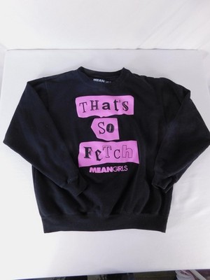 Mean Girls Pullover Womens S Black That's So Fetch Graphic Crew Neck Sweatshirt