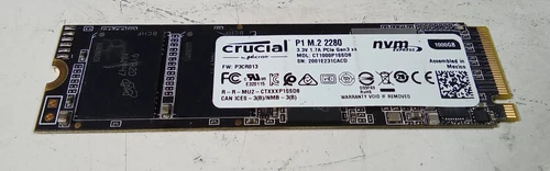 MICRON CRUCIAL P1 1TB NVME - CT1000P1SSD8 - 99% HEALTH - GEN 4