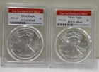 2011 S, 2012 S US Silver Eagle PCGS MS69 Red Label San Francisco