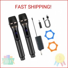 Wireless Karaoke Microphone dynamic Mic Up160ft range handheld plug-and-play des
