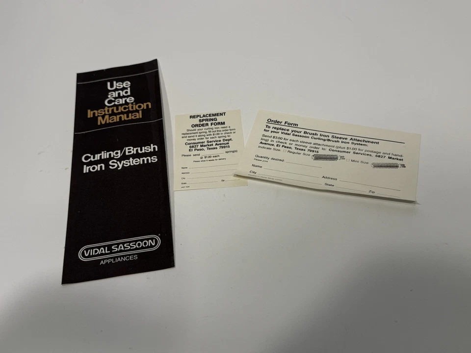 Vidal Sassoon VS‑131 Curling Brush/Iron Set w/Case & Manual – Tested Works - Image 4 of 4