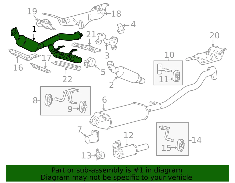 Convertidor catalítico original Ford 9L1Z-5E212-B Foto 2 de 4
