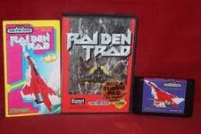 Raiden Trad (Sega Genesis, 1991) Authentic Game Cartridge, CIB Complete (Red)