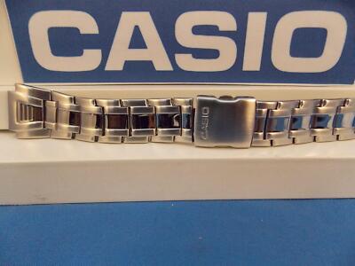 Casio Watch Band AQF-102 WD-1 Bracelet All Steel Silver Tone w/Push Button buckl