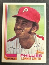 1982 Topps Lonnie Smith Baseball Card #127 Phillies OF VG O/C