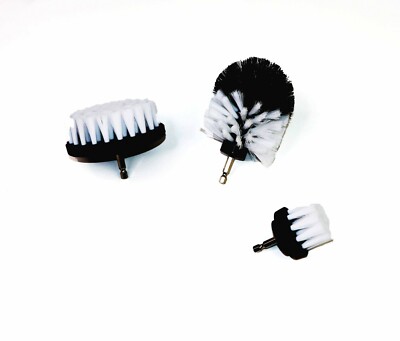 Drill Brush Set 3 Piece White (soft) FREE SAME DAY SHIPPING / USA Seller