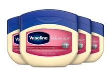 Vaseline Petroleum Jelly Baby Skincare Protective  Pure 4 Count Treats Dry Skin