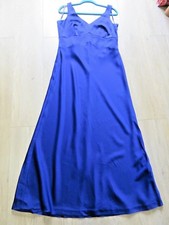MONSOON ELEGANT PURPLE BLUE SLEEVELESS LONG EVENING BALL GOWN DRESS UK 14 -16