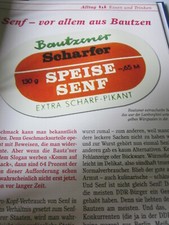 Das war die DDR N Essen und Trinken Senf aus Bautzen Bautzener Senf