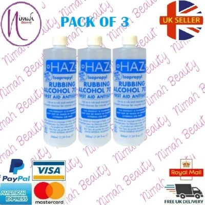 3 x HAZ Einreibalkohol 70% Isopropyl Erste Hilfe Antiseptikum 500ml