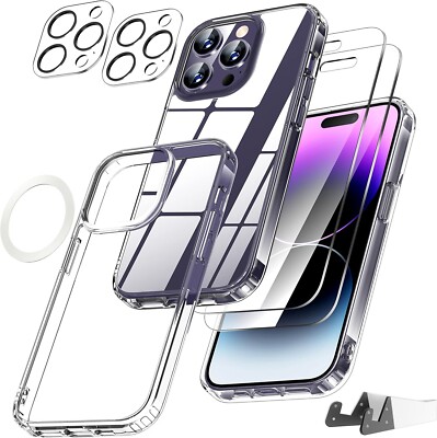 iPhone 14 Pro Max Case Clear 6.7'', 2Screen Protector,Camera Lens Cover
