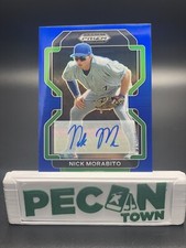2022 Panini Prizm Draft Picks Blue Prizm Nick Morabito Auto /99 New York Mets