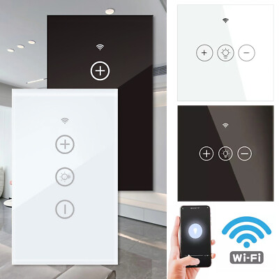 Tuya LED Smart Dimmer Light Switch WiFi in wall Remote Control ON/Off US 110V
