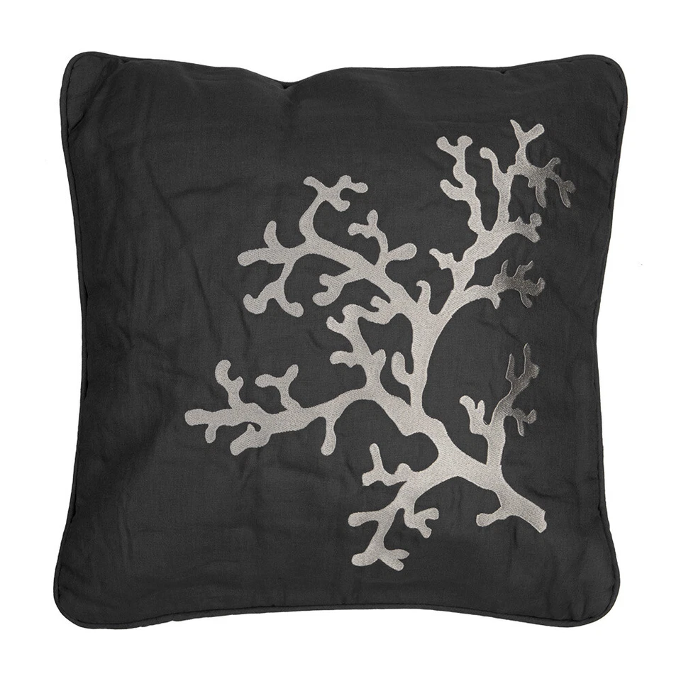NEW Serenk Coral Cushion Natural & Black