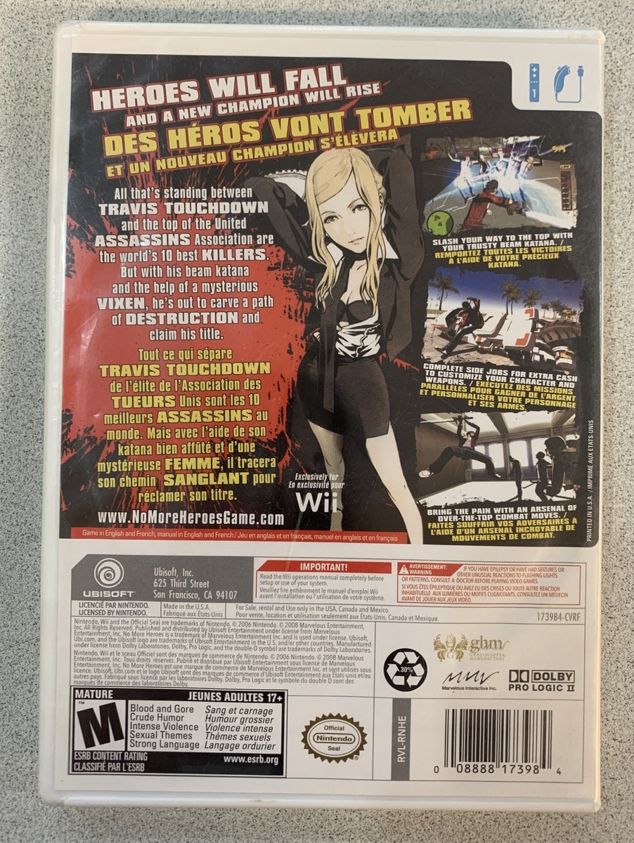 No More Heroes (Nintendo Wii, 2008) for sale online | eBay