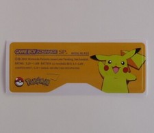 CUSTOM STICKER Game Boy Advance GBA SP AGS label decal Pok mon Pikachu