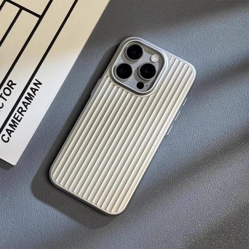 Luxury Natural Titanium PC Case for iPhone 16 15 14 13 Pro Max Plus Electroplate - Photo 46/95