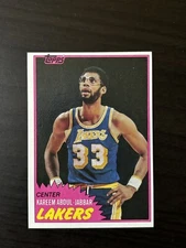 Kareem Abdul-Jabbar 1981-82 Topps #20 NM Los Angeles Lakers Hall of Fame HOF MVP