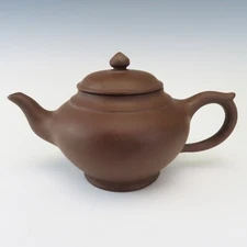 Vintage Yixing Zisha Purple Clay Teapot Chinese Signed Marked Pottery 7”