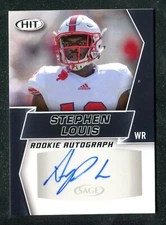 2019 SAGE HIT Autographs Black Stephen Louis RC North Carolina State Wolfpack