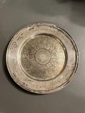 ANTIQUE RARE KENTUCKY BLUE GRASS HORSE SHOW 1ST PLACE SILVER PLATE TROPHY 1947